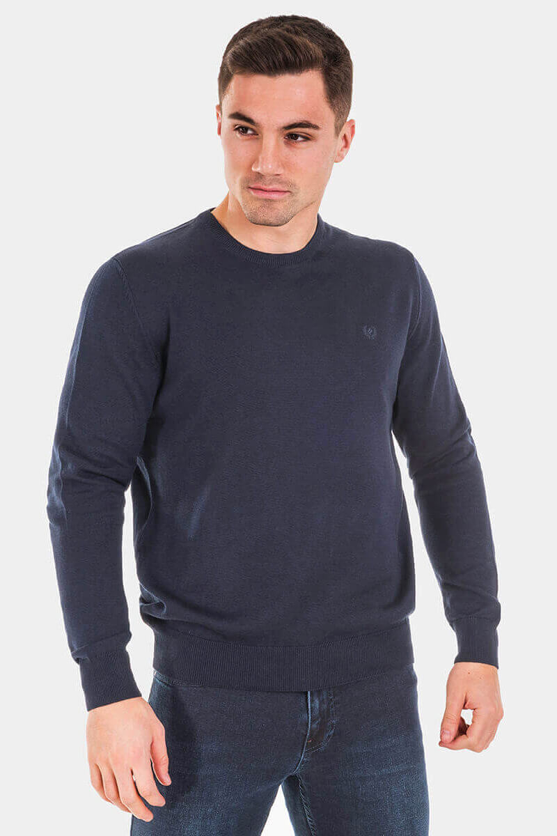 Μονόχρωμο ανδρικό πουλόβερ 33006-18 MCL