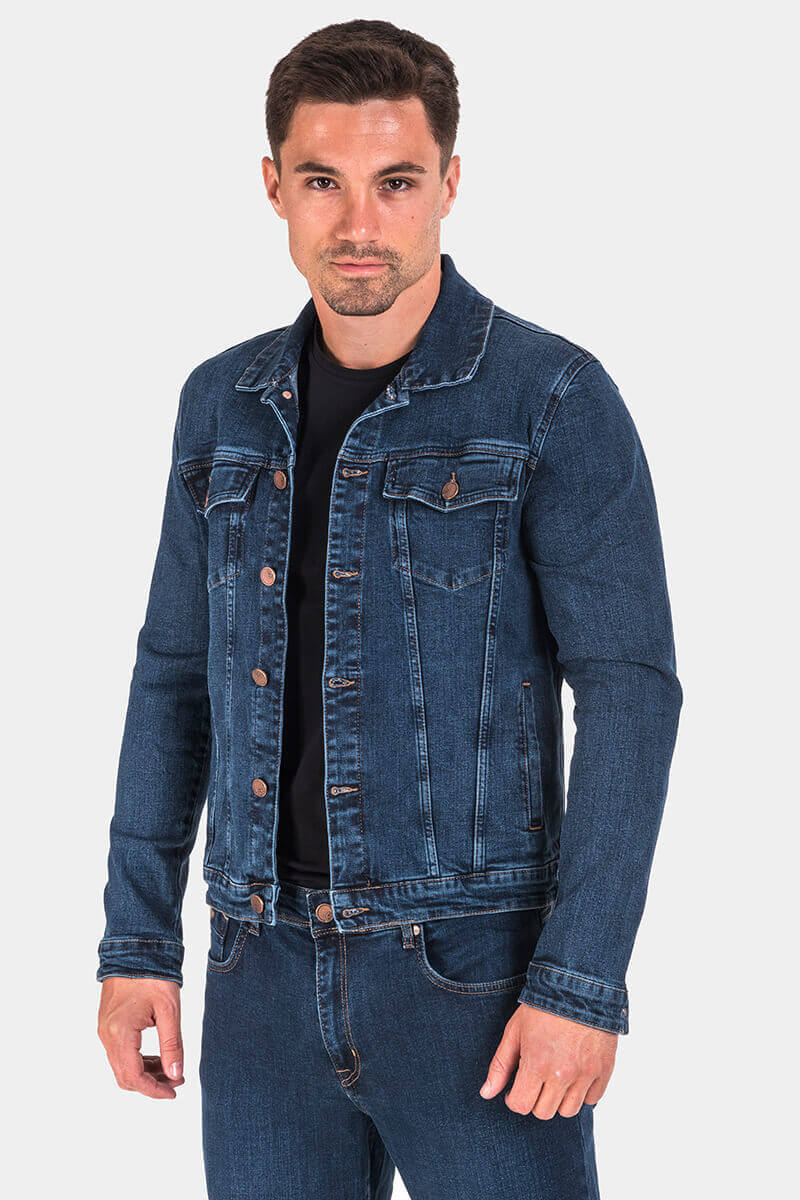 Ανδρικό τζιν μπουφάν 7640-78 Lacarino