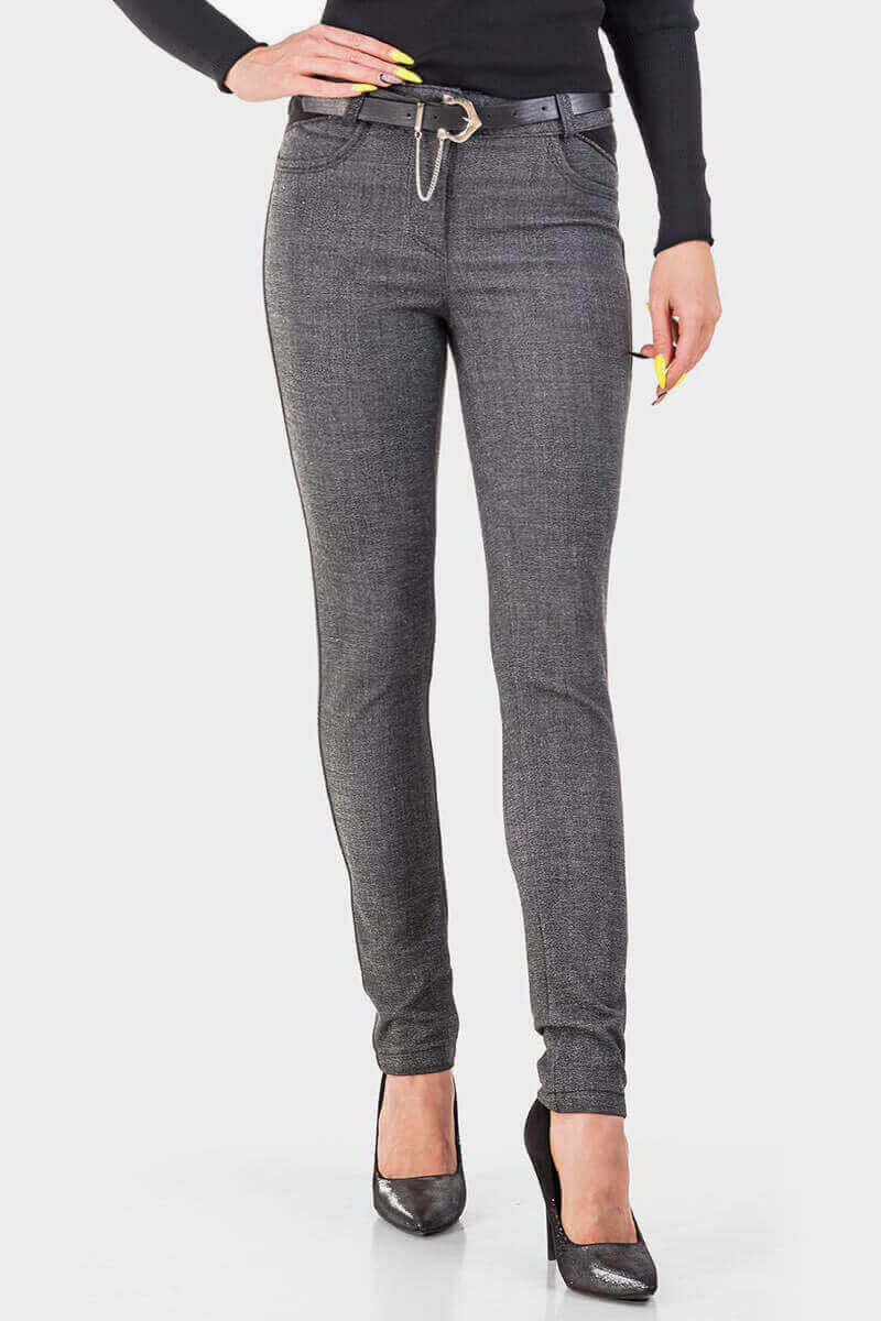 Сив слим фит панталон 3319 INDIGO Fashion