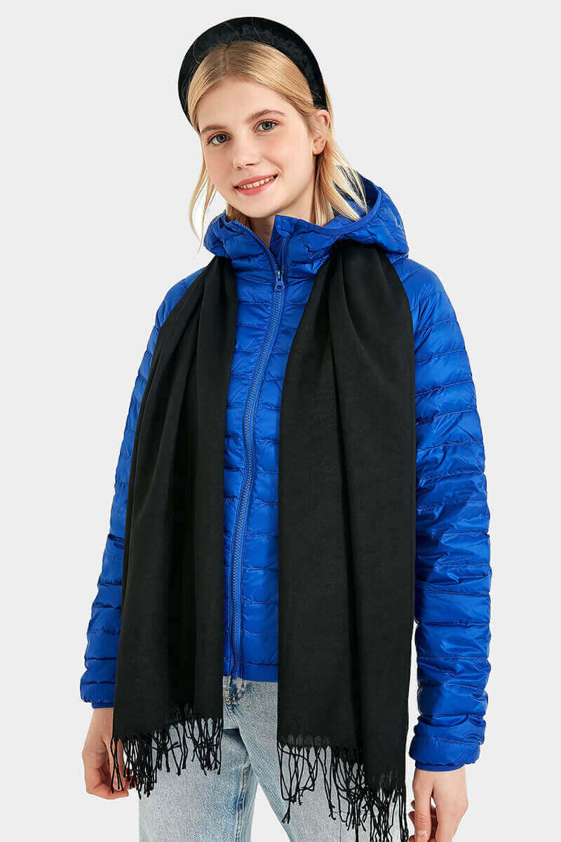 Μονόχρωμο κασκόλ 12107-09 Indigo 