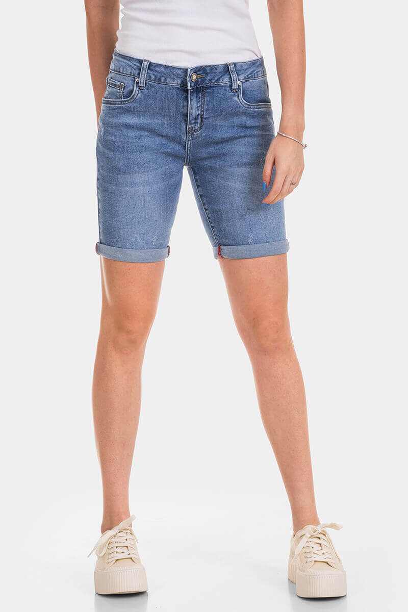 Γυναικεία τζιν βερμούδα Boyfriend 90279-74 Cons