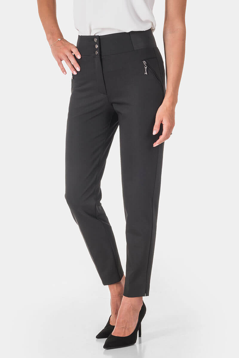 Κομψό μαύρο γυναικείο παντελόνι 2012-09 Acun Fashion