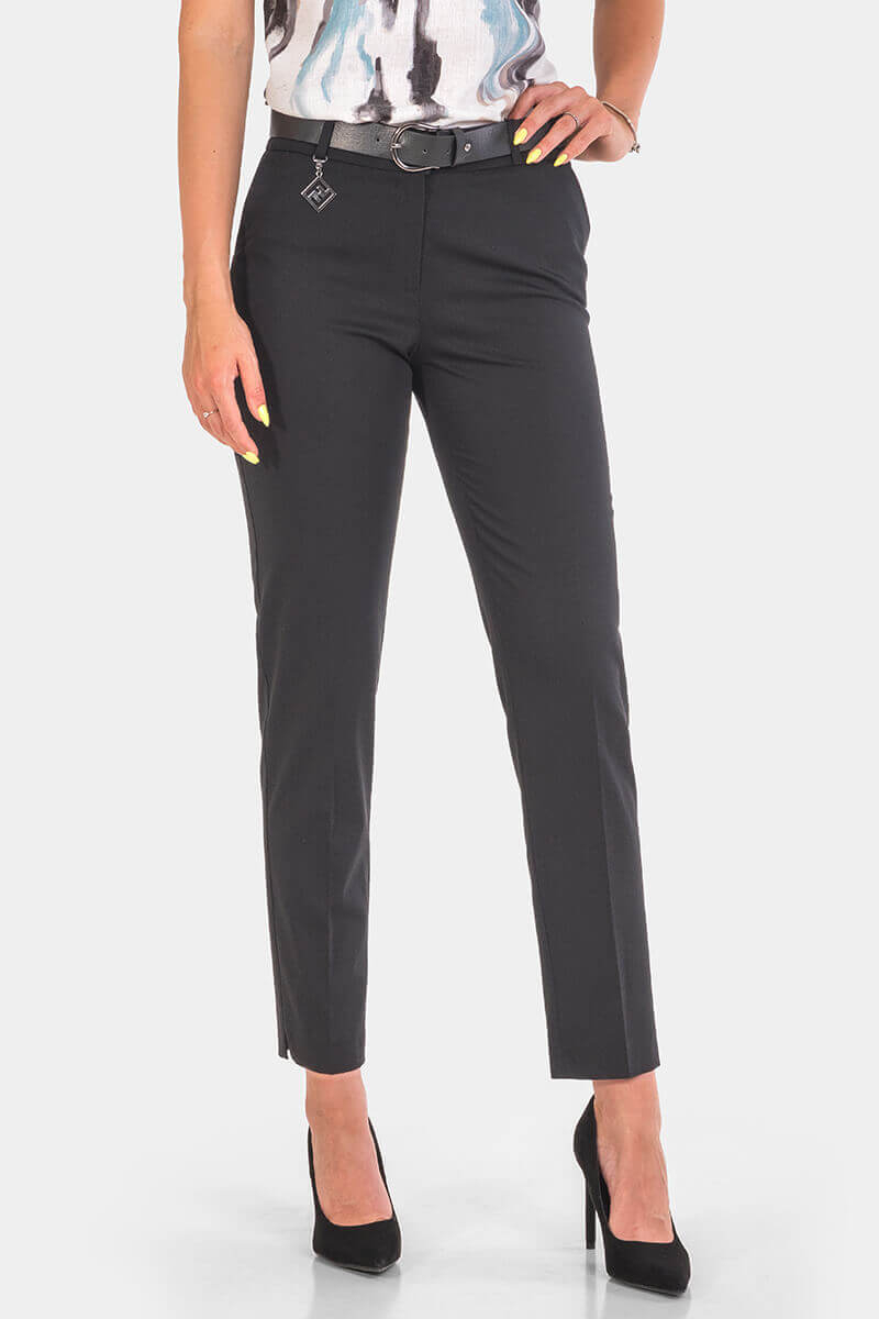 Κομψό μαύρο γυναικείο παντελόνι 2466-09 Acun Fashion