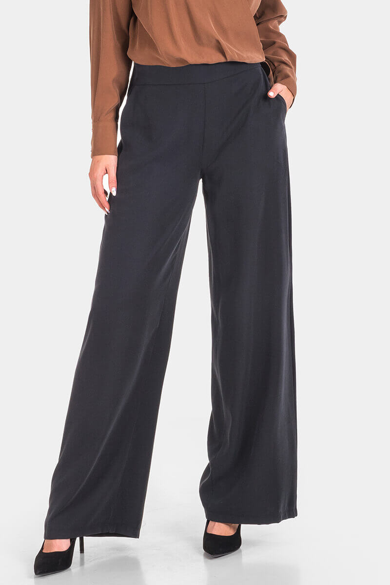 Κομψό γυναικείο παντελόνι Wide Leg 7140P-09 Designer club