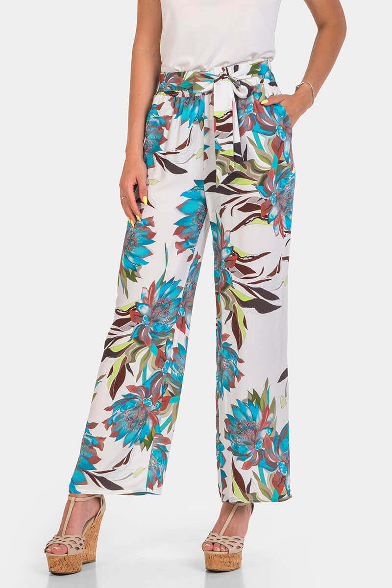 Φαρδύ σπορ-κομψό γυναικείο παντελόν 24334-08 Flamenco