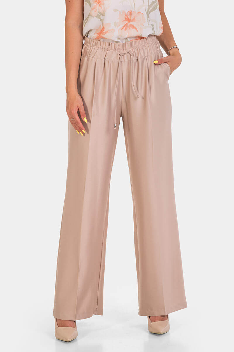 Φαρδύ σπορ-κομψό γυναικείο παντελόνι 117618-02 Fi More