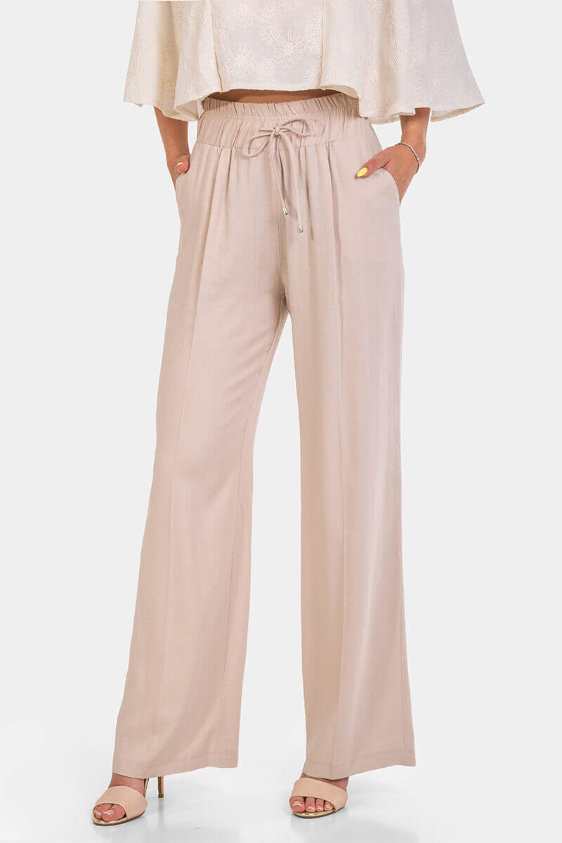 Φαρδύ σπορ-κομψό γυναικείο παντελόνι 11767-02 Fi More