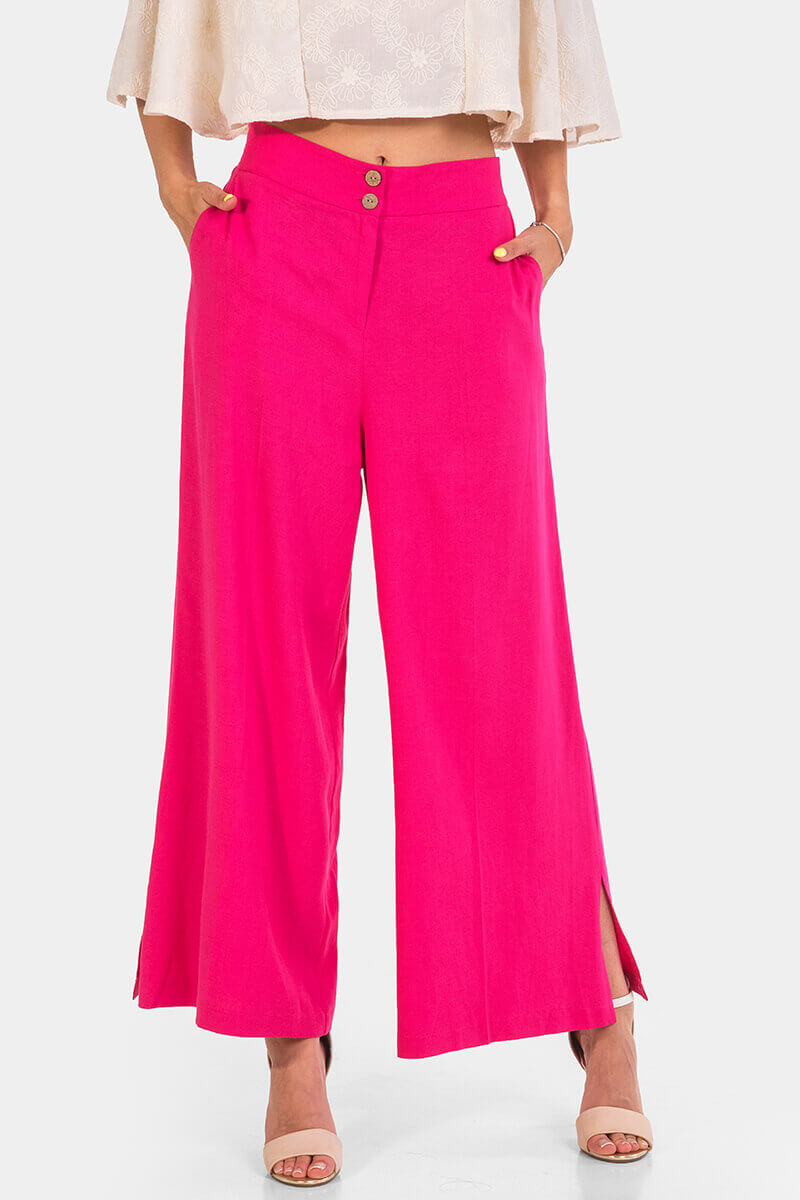 Φαρδύ σπορ-κομψό γυναικείο παντελόνι 27777-68 Fi More