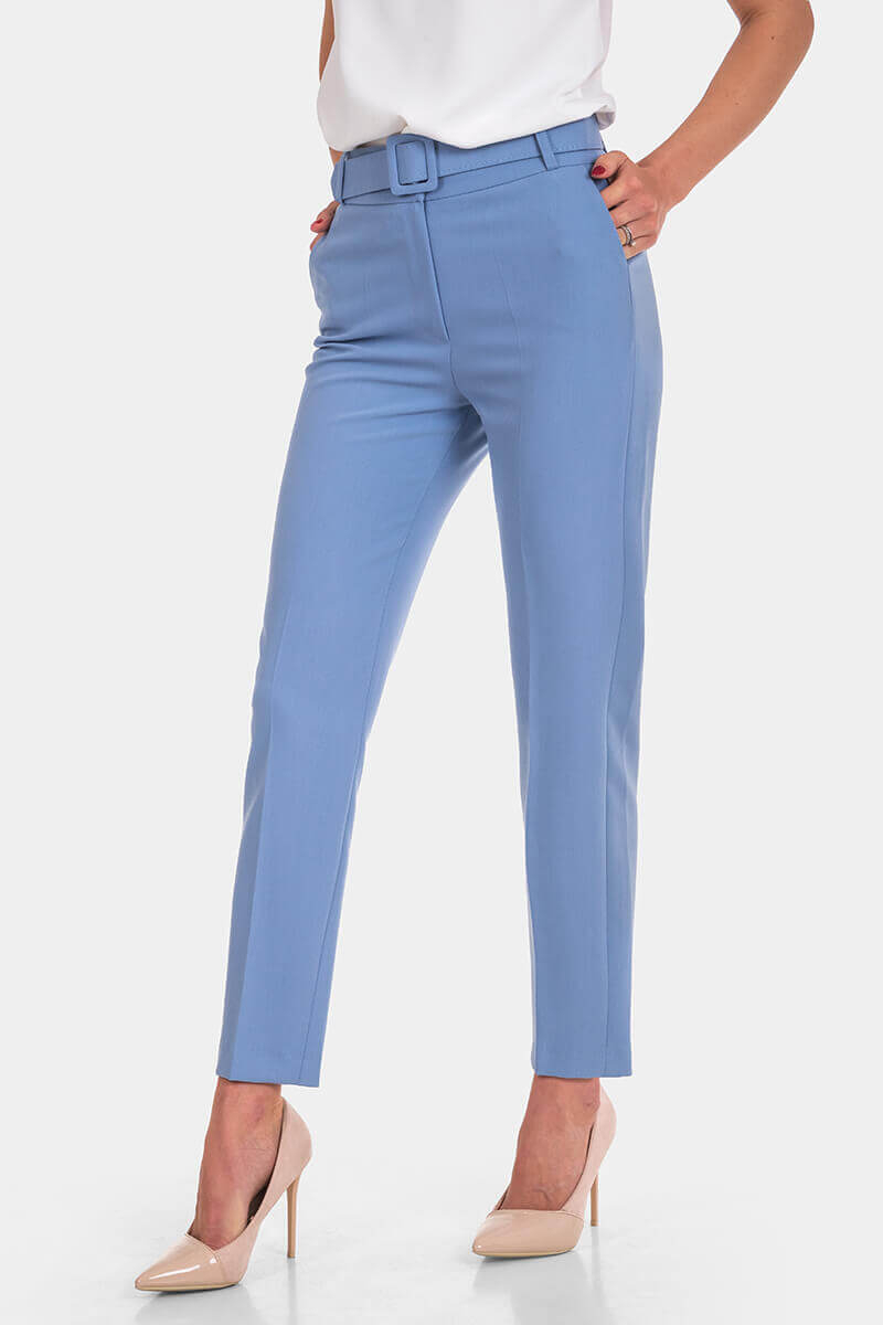 Κομψό μπλε γυναικείο παντελόνι 54310P-17 Kadelli