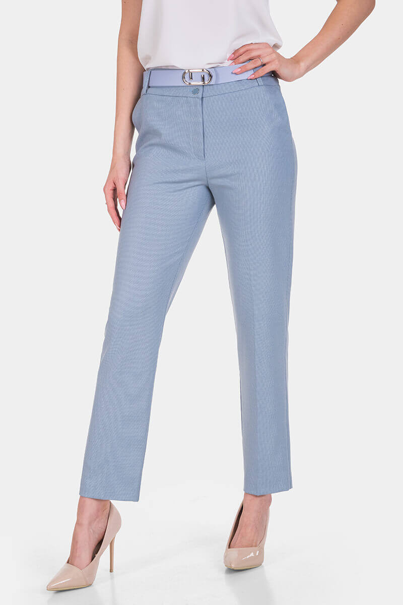 Κομψό γαλάζιο γυναικείο παντελόνι 55090P-17 Kadelli