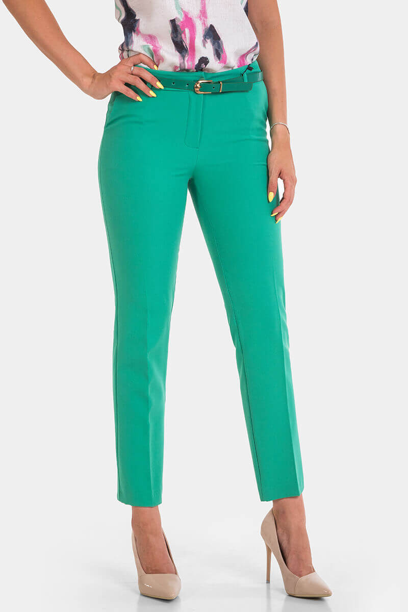Κομψό πράσινο γυναικείο παντελόνι 3666P-04 Mischka