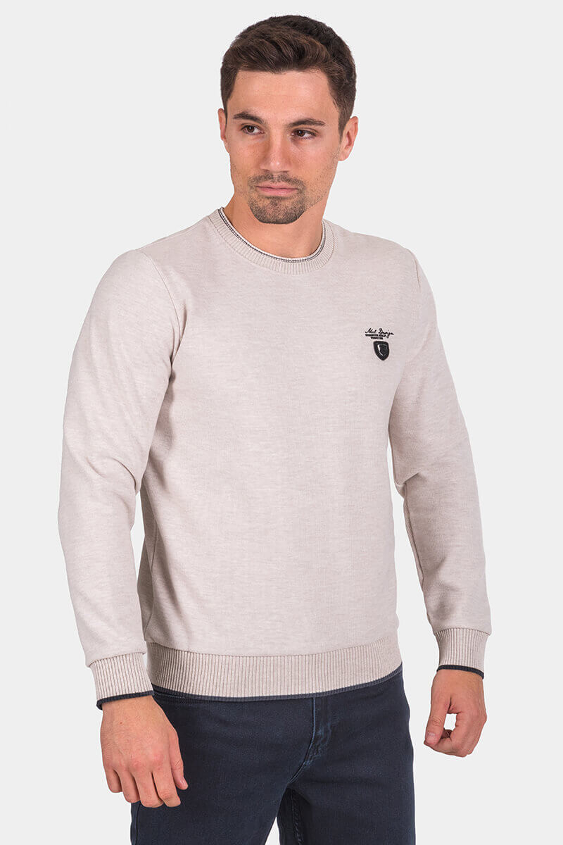 Μονόχρωμο ανδρικό πουλόβερ 27643-02 MCL