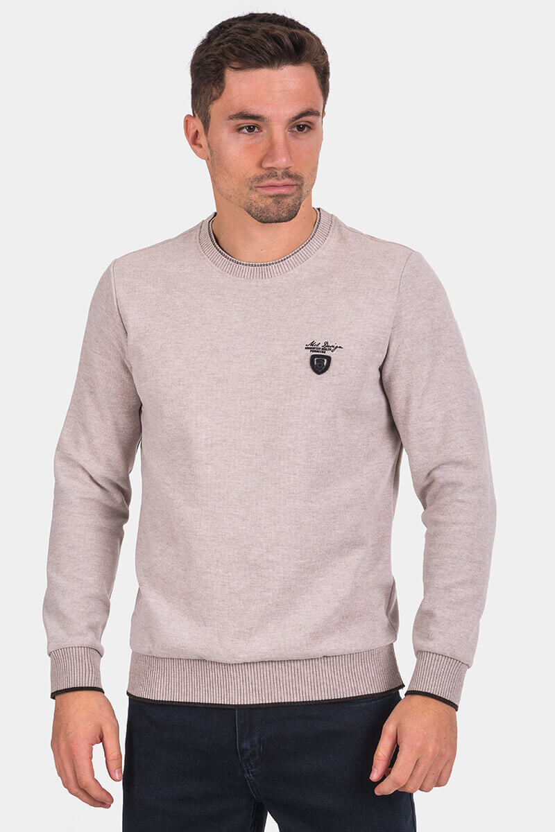 Μονόχρωμο ανδρικό πουλόβερ 27643-03 MCL