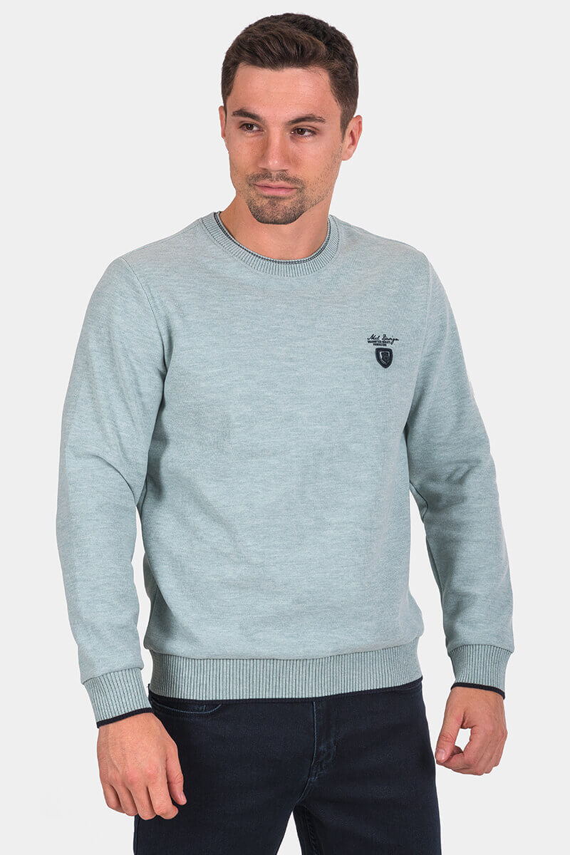 Μονόχρωμο ανδρικό πουλόβερ 27643-04 MCL