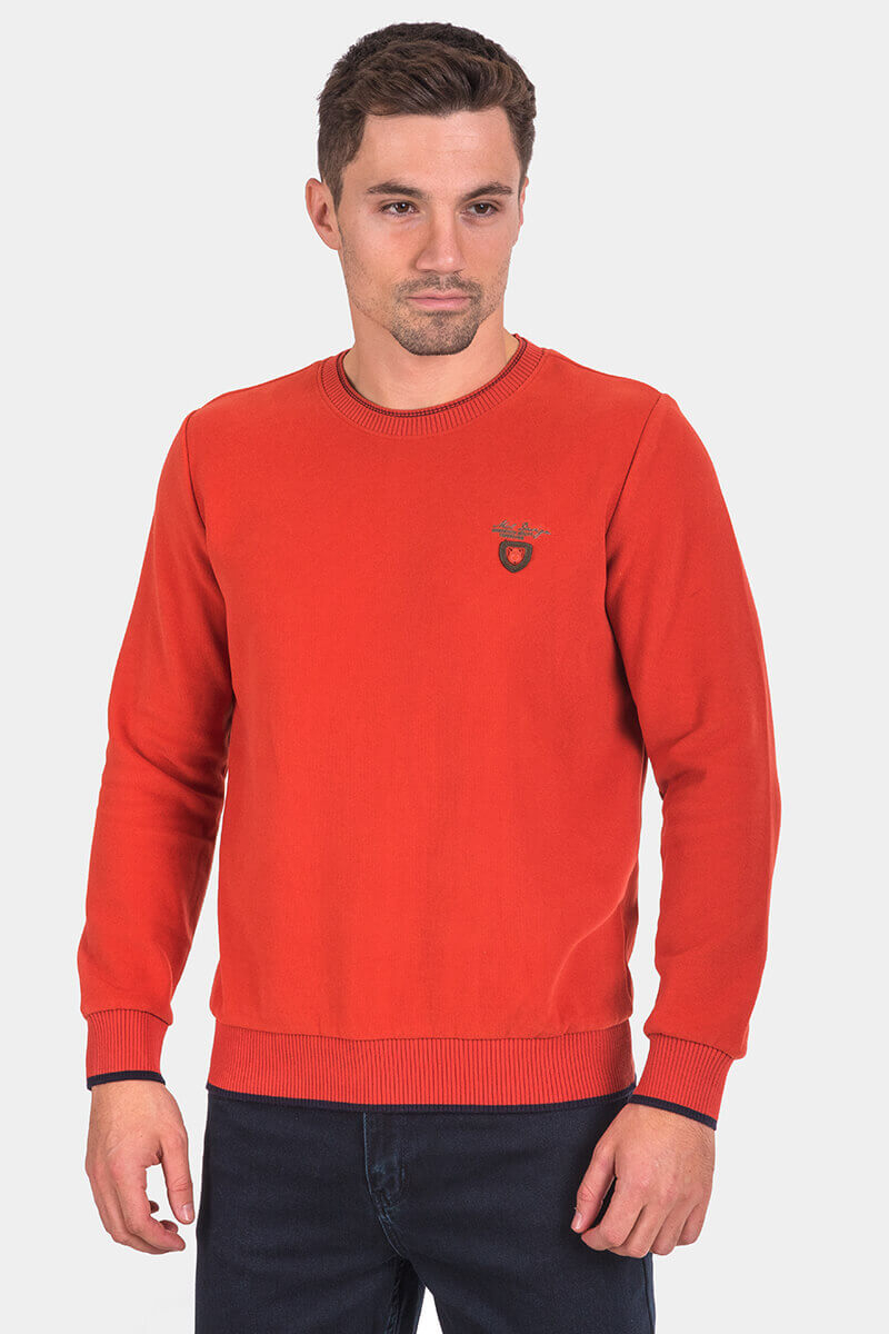 Μονόχρωμο ανδρικό πουλόβερ 27643-10 MCL