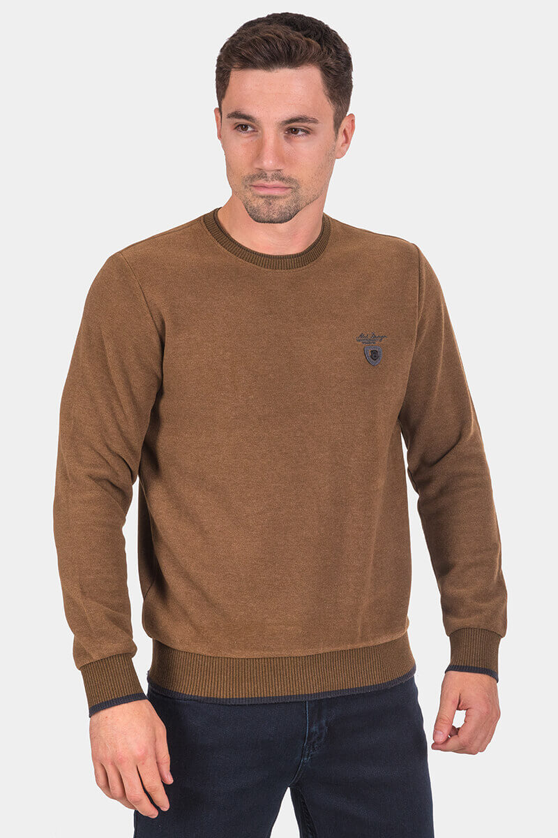 Μονόχρωμο ανδρικό πουλόβερ 27643-21 MCL