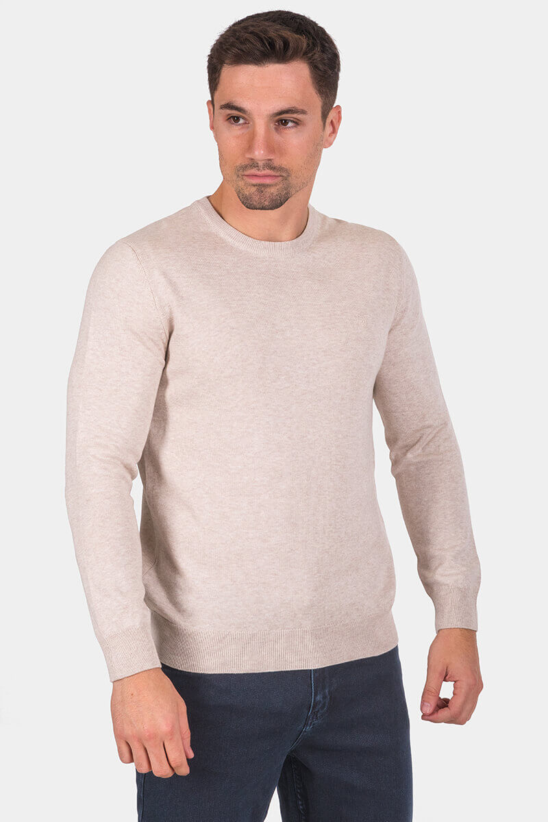 Μονόχρωμο ανδρικό πουλόβερ 33006-02 MCL