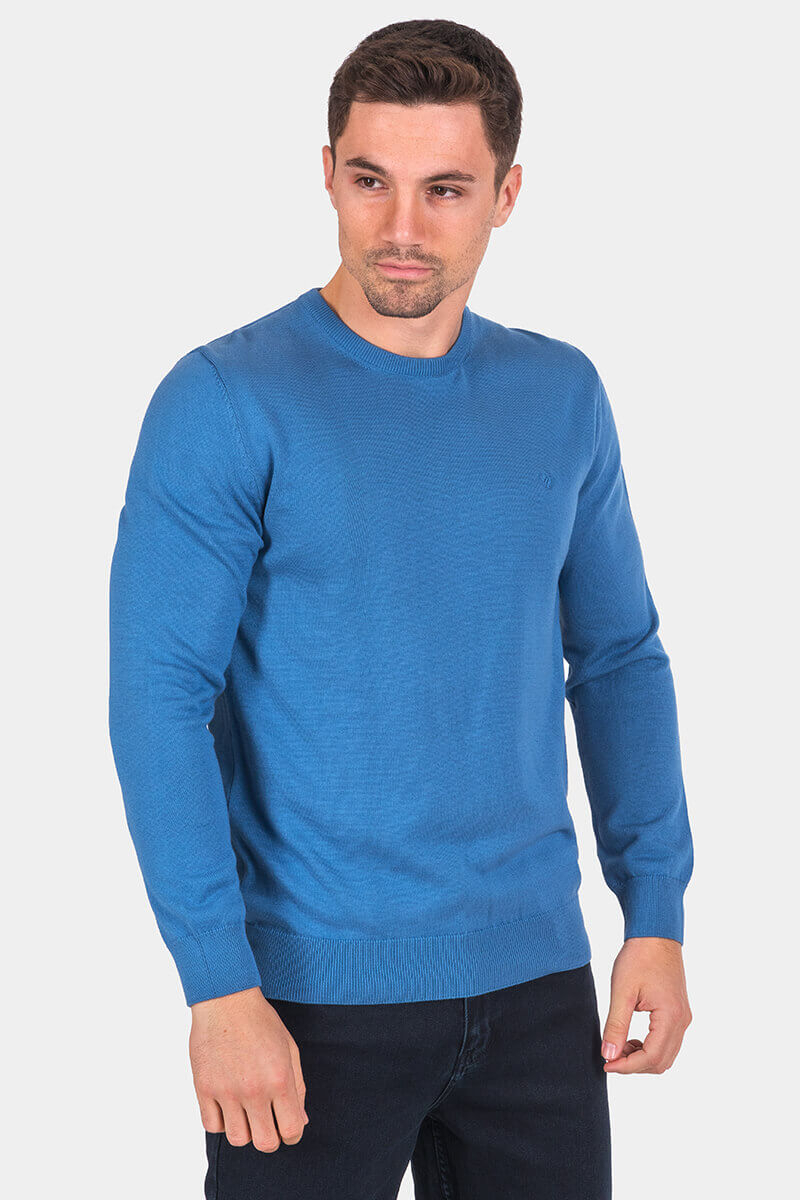 Μονόχρωμο ανδρικό πουλόβερ 33006-08 MCL