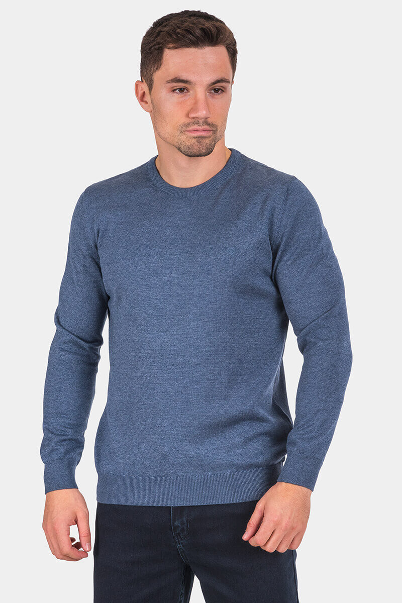 Μονόχρωμο ανδρικό πουλόβερ 33006-13 MCL