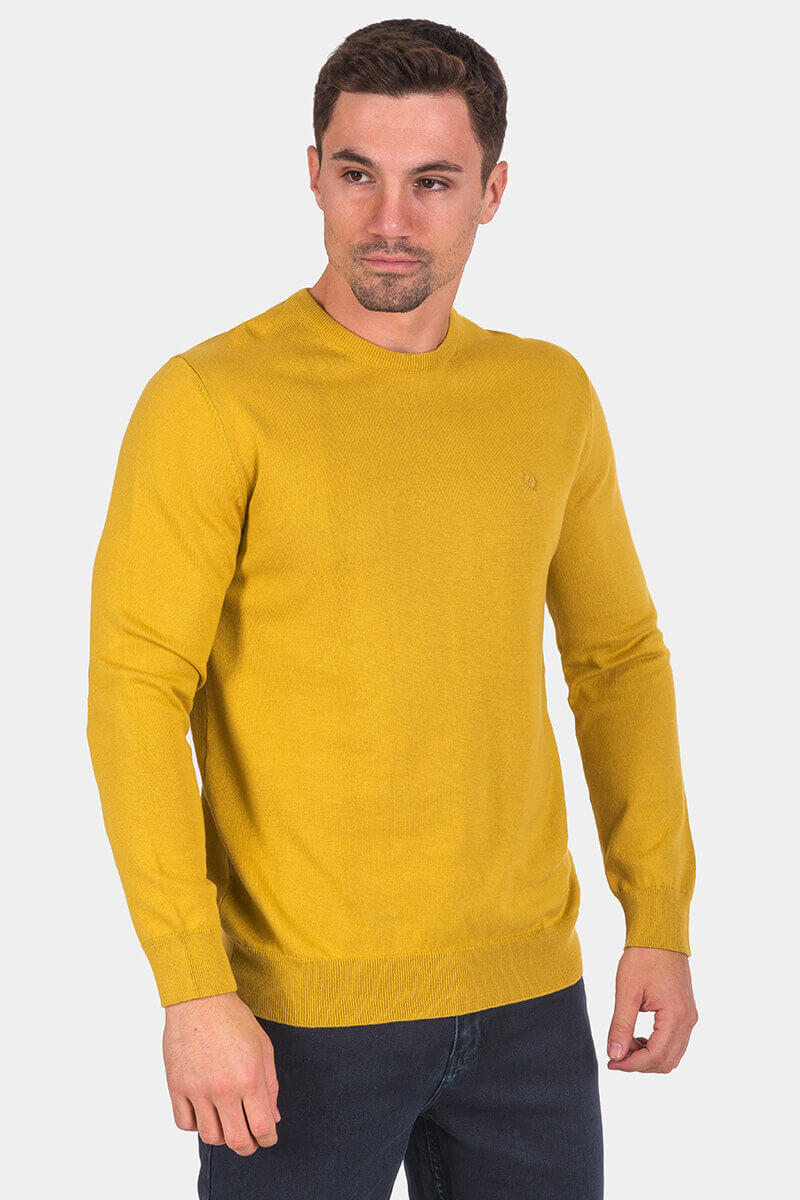 Μονόχρωμο ανδρικό πουλόβερ 33006-23 MCL