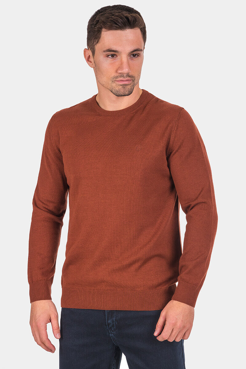 Μονόχρωμο ανδρικό πουλόβερ 33006-28 MCL