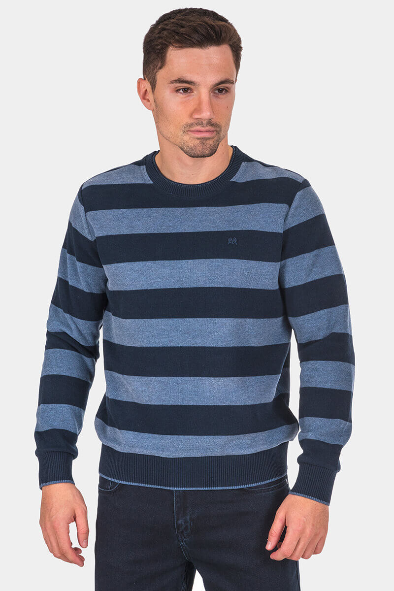 Ανδρικό ριγέ πουλόβερ 36477-18 MCL