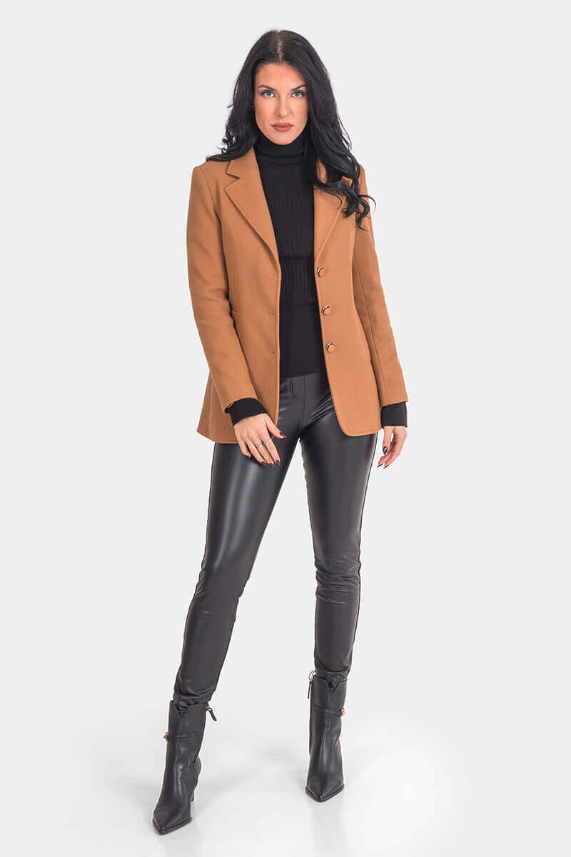 Κοντό γυναικείο παλτό 4210-28 HKN Fashion