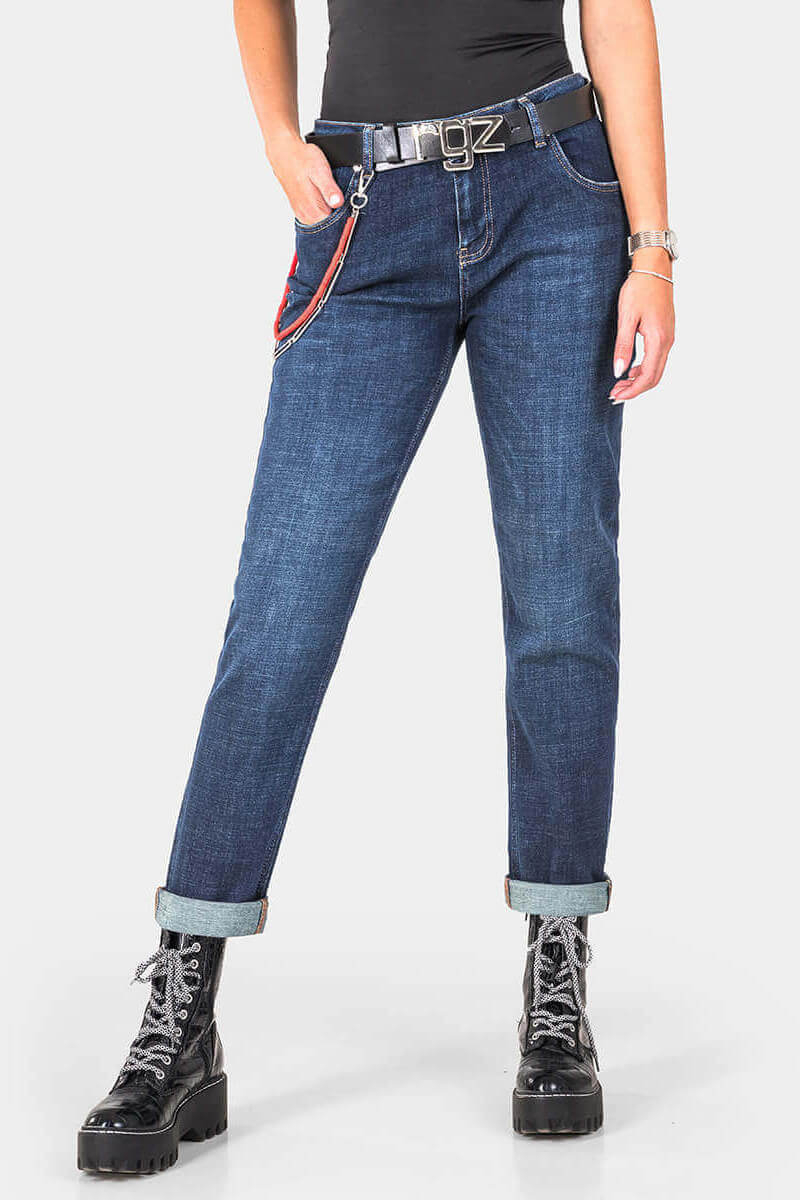 Boyfriend fit τζιν 6334 - σκούρο μπλε b