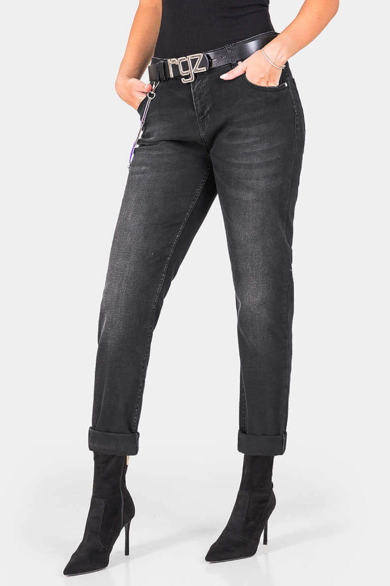 Бойфренд дамски дънки 6334-80 INDIGO Fashion