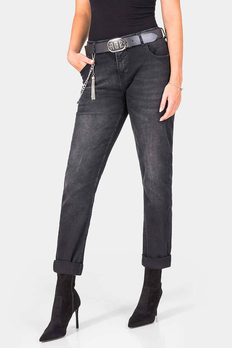 Бойфренд дамски дънки 6344 INDIGO Fashion