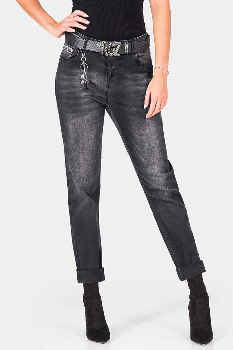 Бойфренд дамски дънки 6349-80 INDIGO Fashion