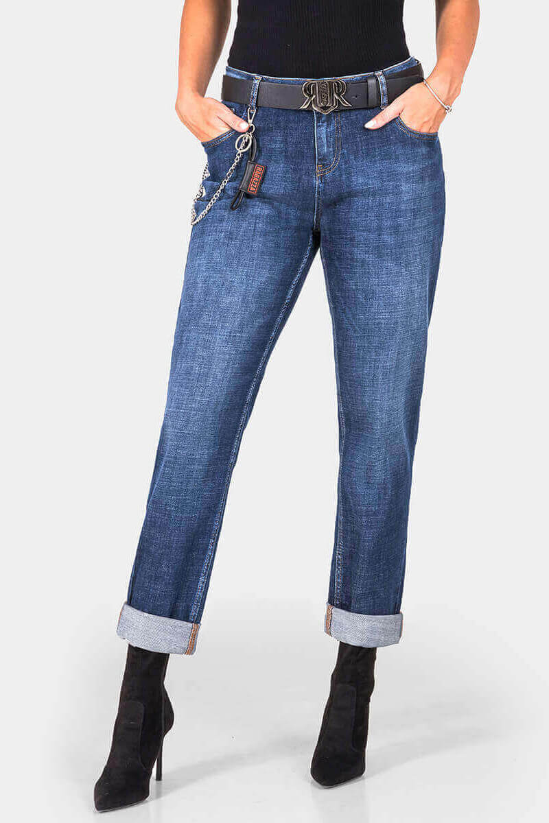 Boyfriend τζιν 6378- σκούρο μπλε