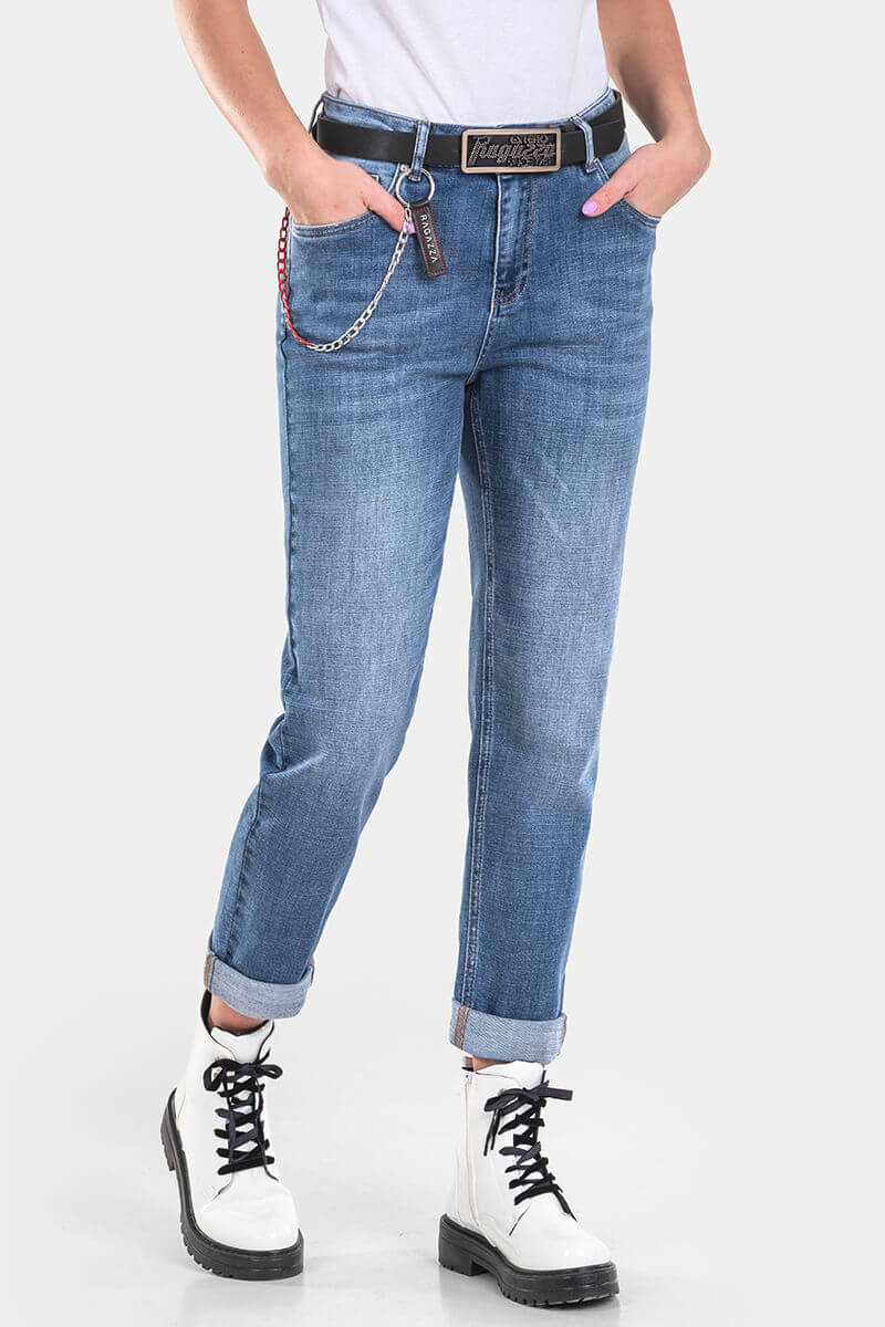 Boyfriend τζιν 6402 - μπλε