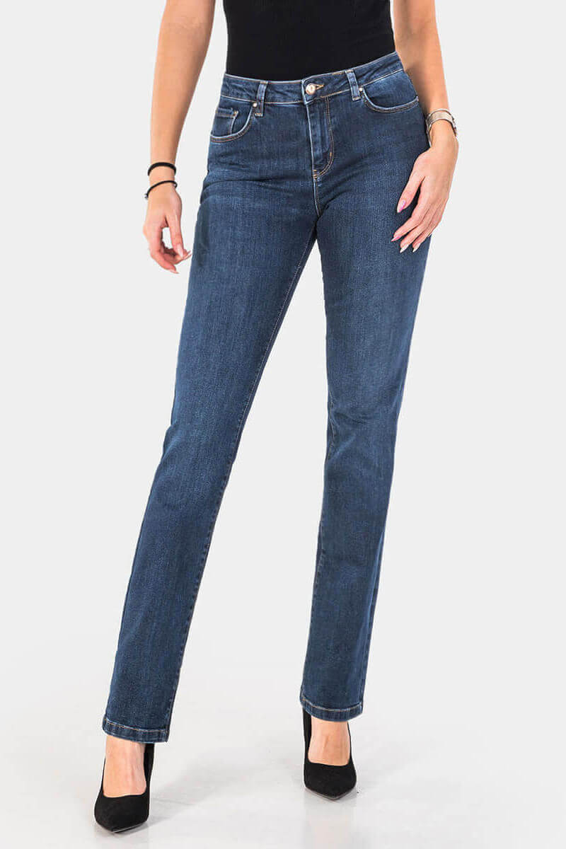 Straight fit γυναικείο τζιν 6515-78 Kelly / Lacarino