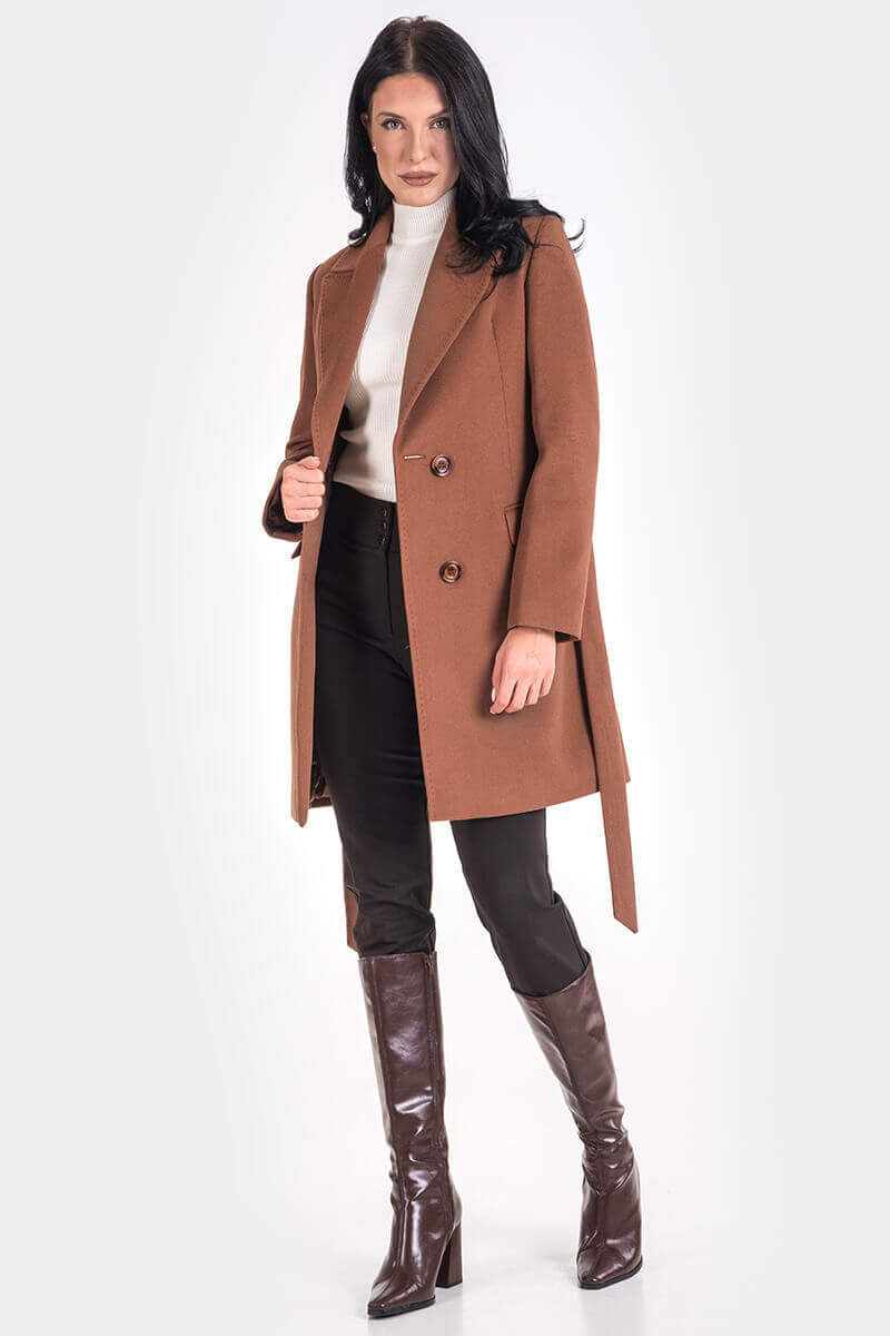 Κλασικό γυναικείο παλτό 2222-28 Eleta