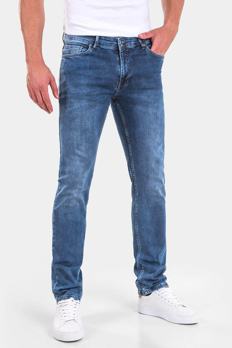 Прави мъжки дънки 9204  INDIGO Fashion A
