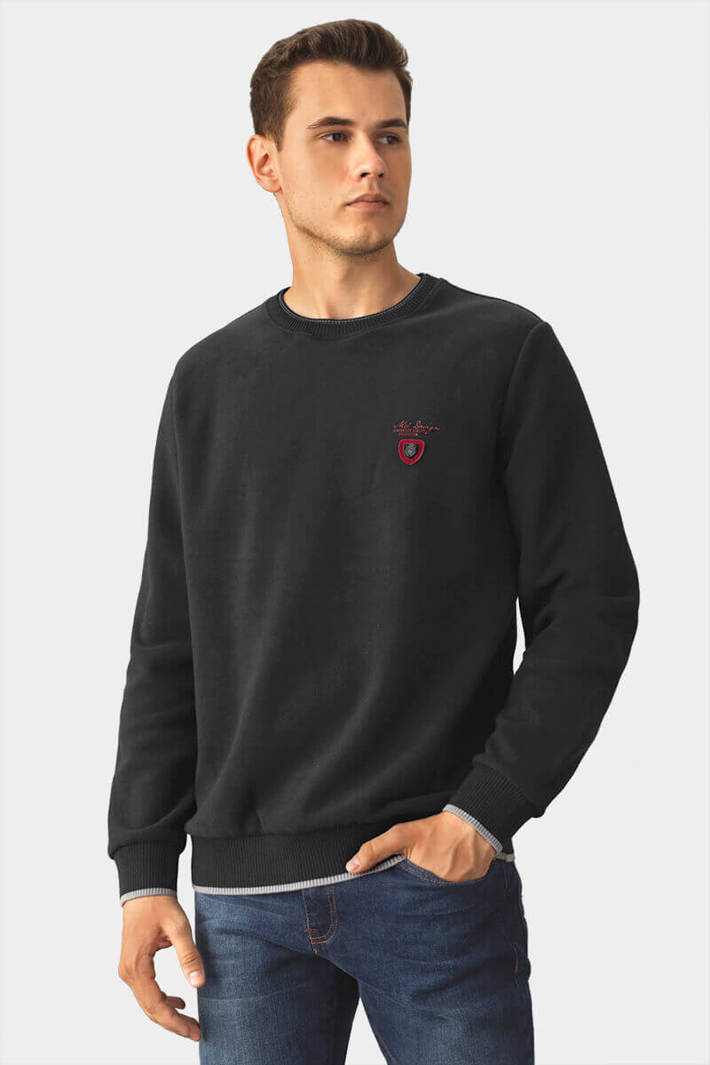 Μονόχρωμο ανδρικό πουλόβερ 27643-09 MCL 