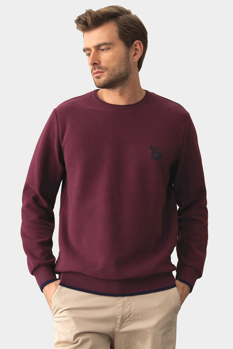 Μονόχρωμο ανδρικό πουλόβερ 27643-30 MCL